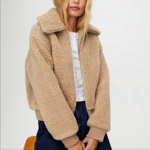 Aritzia Wilfred Free Teddy Bomber Jacket